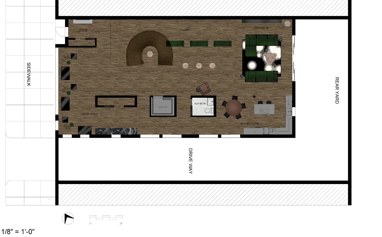 botera residence rendered first floor plan