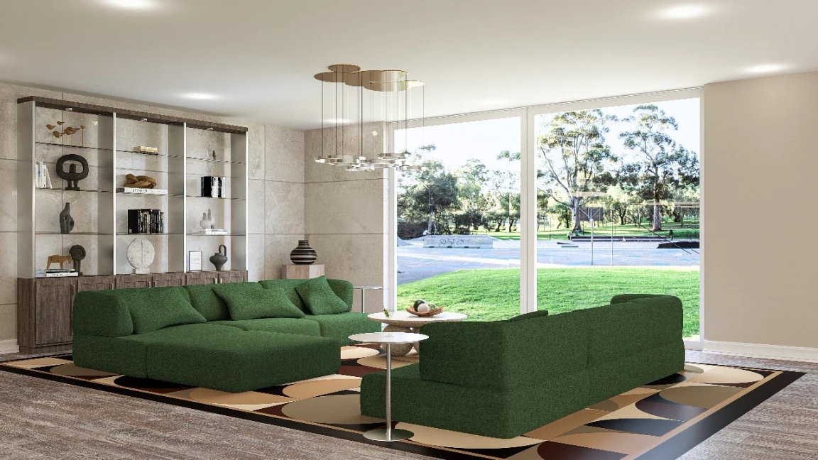 modern-lounge-green-sofa-botero-residence